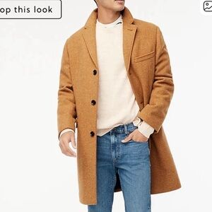 NWT J.Crew Thompson Tan Wool Blend Topcoat Size 44